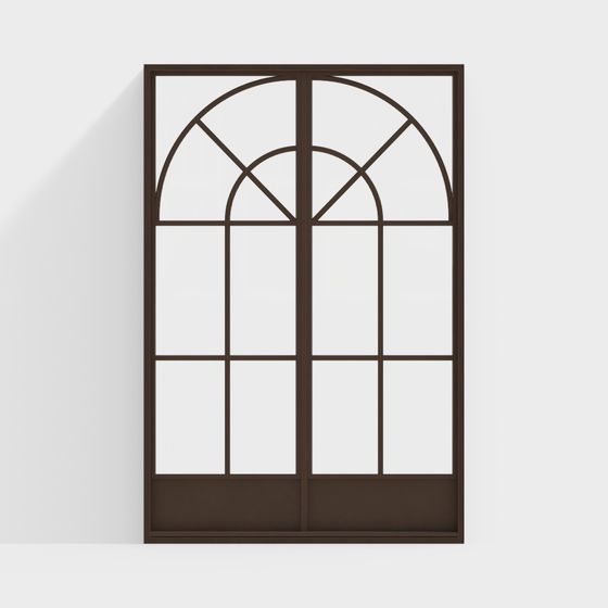 Vintage Arched Window 3D Model