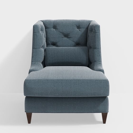 Elegant Low Poly Sofa Chair 3D model