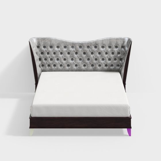 Elegant Modern Bed 3D model