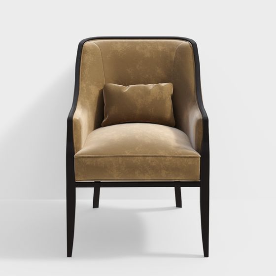 Elegant Low-Poly Sofa Chair 3D model