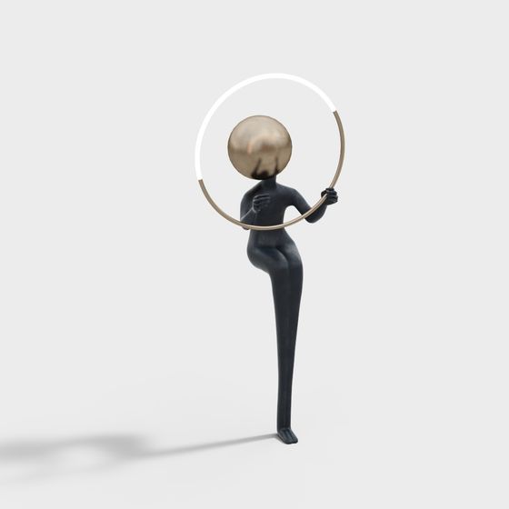 Dancer in Rings 3D model