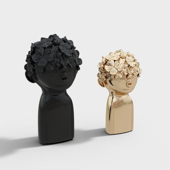 Floral Crown Head 3D model