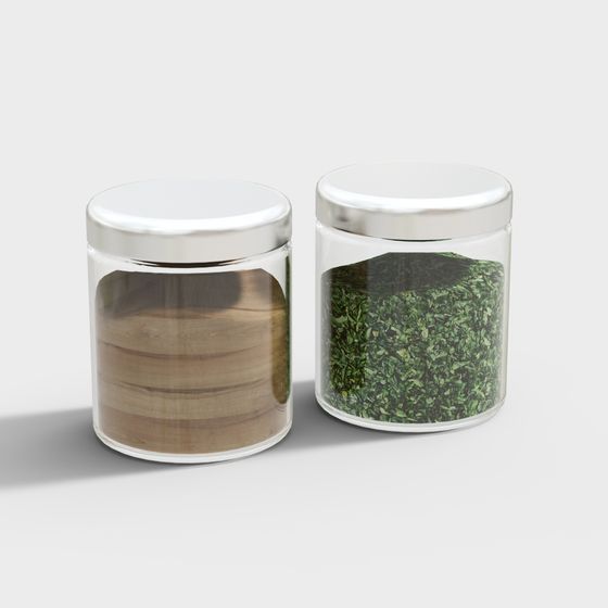 Stylish Dual Canister Storage 3D model