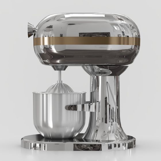 Modern Retro Stainless Steel Blender 3D model