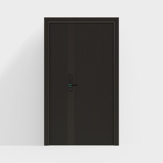 Sleek Black Modern Door 3D model