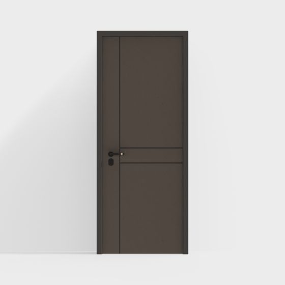 Modern Low-Poly Detailed Door 3D model
