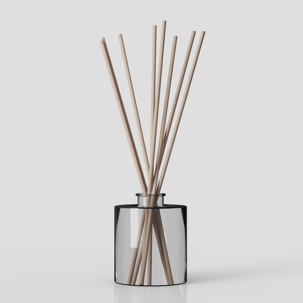 Low-Poly Aroma Bottle Set 3D Model – Glass & Aroma Sticks