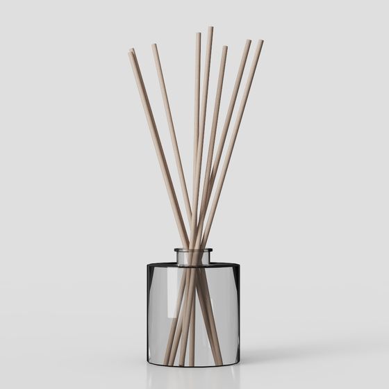 Low-Poly Aroma Bottle Set 3D Model