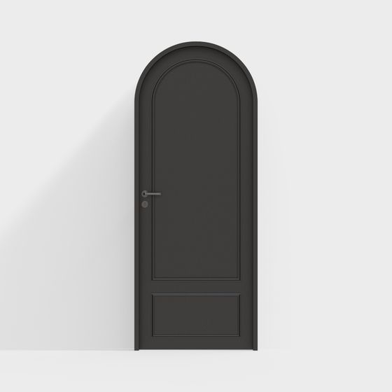 French Glass Arches 3D Model in Gray