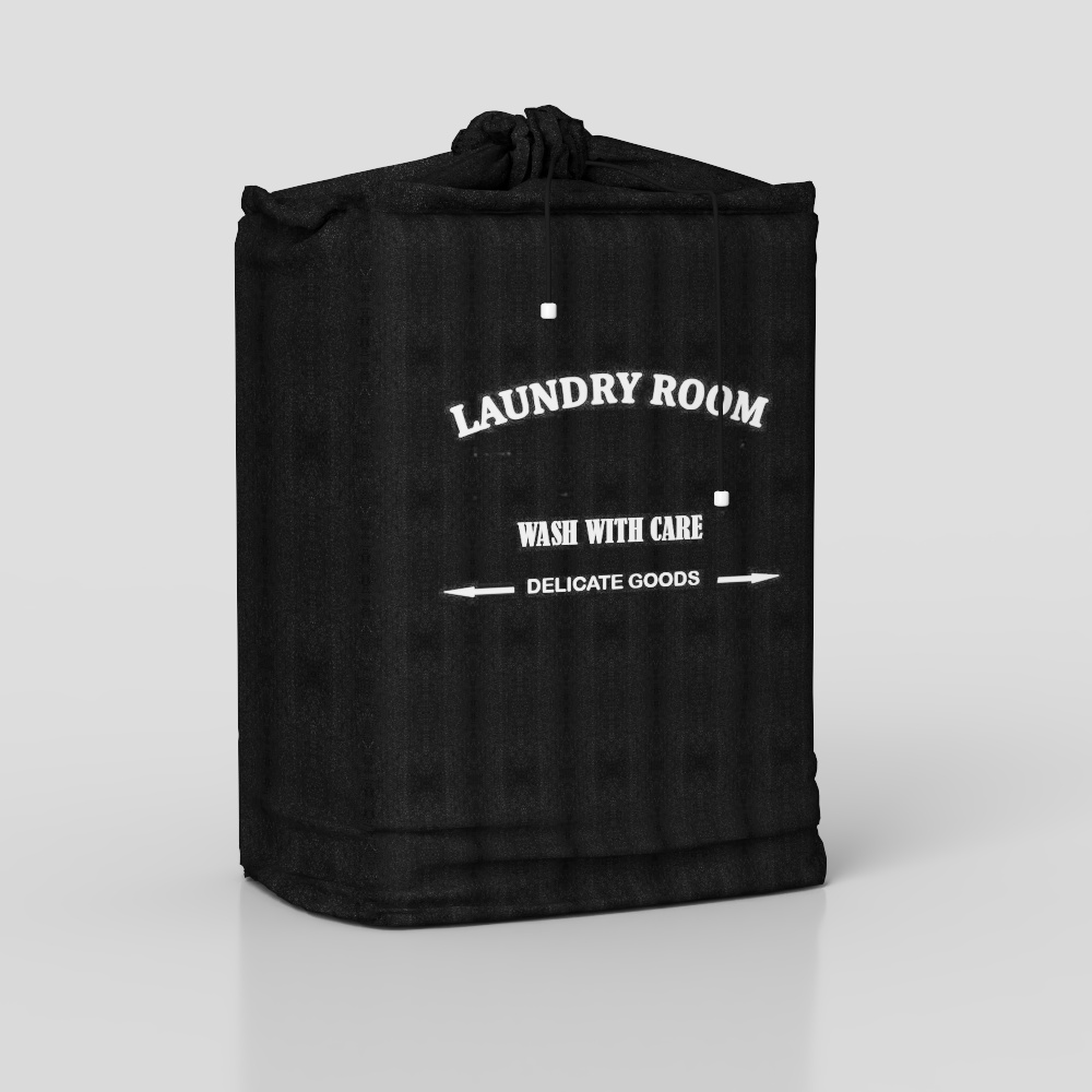Stylish Laundry Bag 3D model for Modern Spaces
