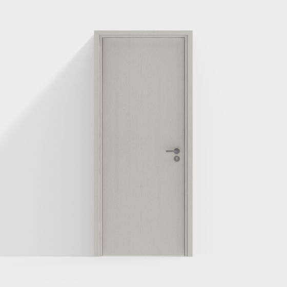 Low-Polygon Modern Minimalist Door 3D Model