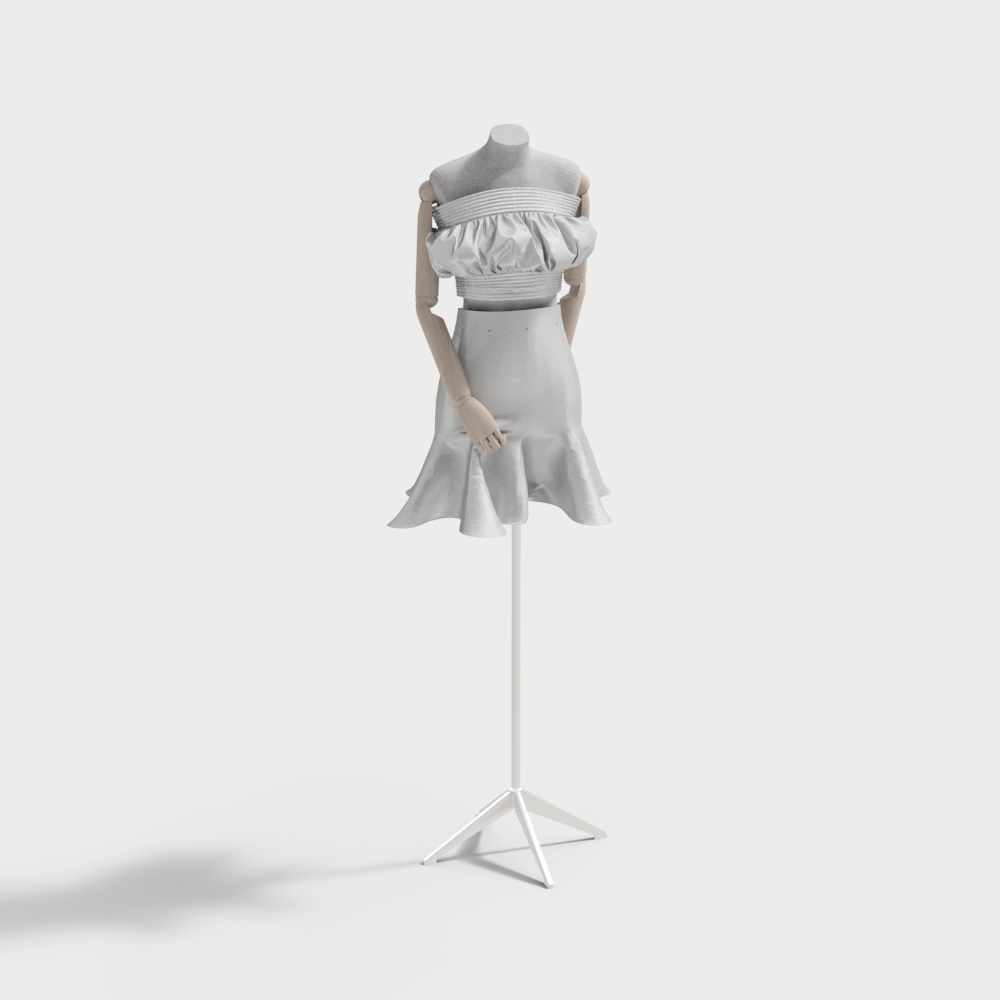 Wabi-sabi style clothing store model