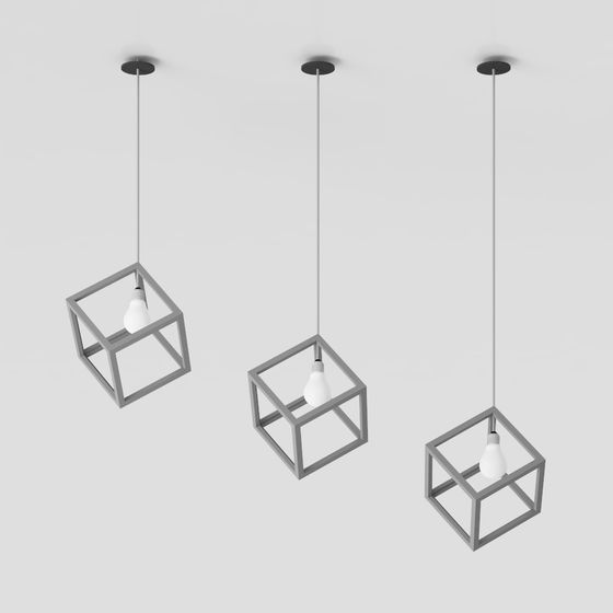 Cube Pendant Light 3D model