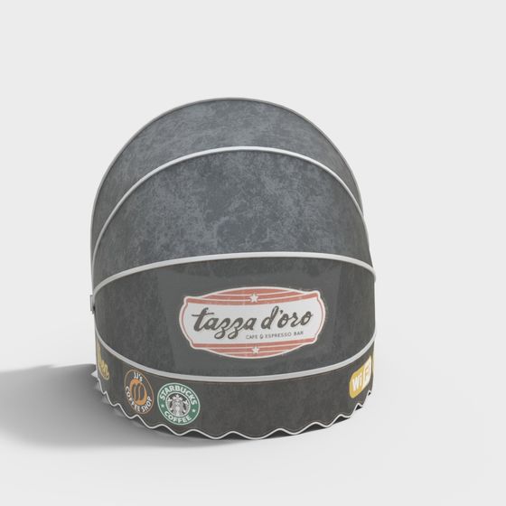 Retro Coffee Bar 3D Model