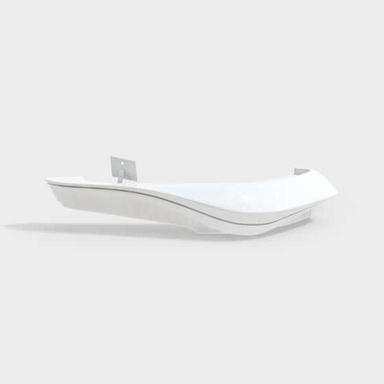 Streamlined Futuristic Airship 3D model