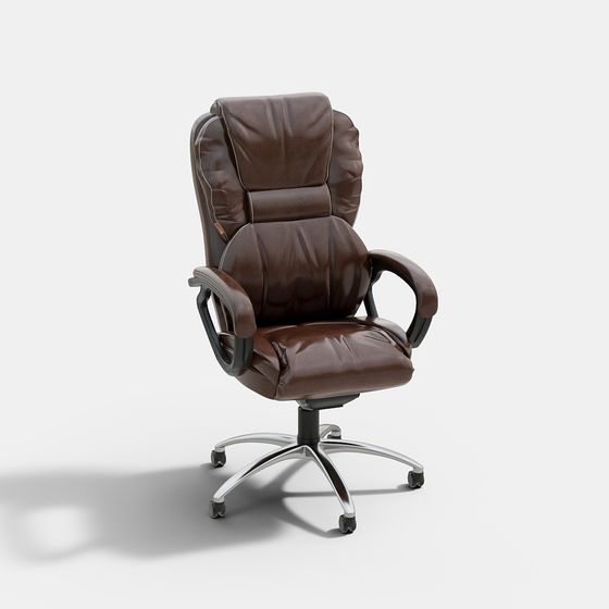 Elegant Leather Office Chair 3D model