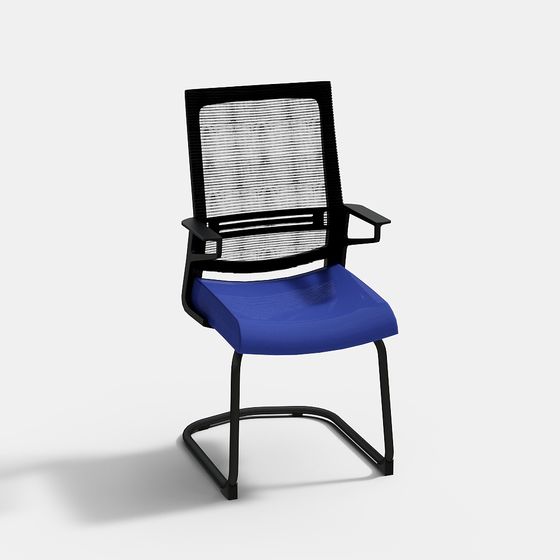 Elegant Low-Poly Office Chair 3D model
