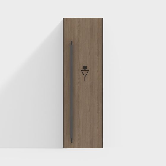 Elegant Minimalist Door 3D Model