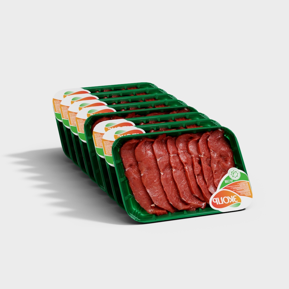 Combinación de alimentos envasados de supermercado