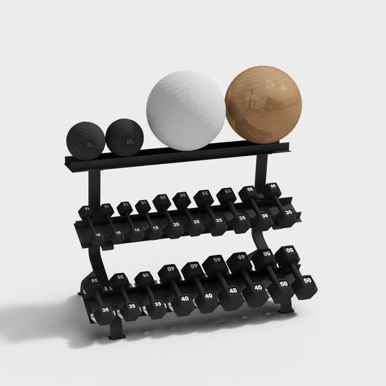 Stylish Fitness Equipment 3D model for Creative Projects