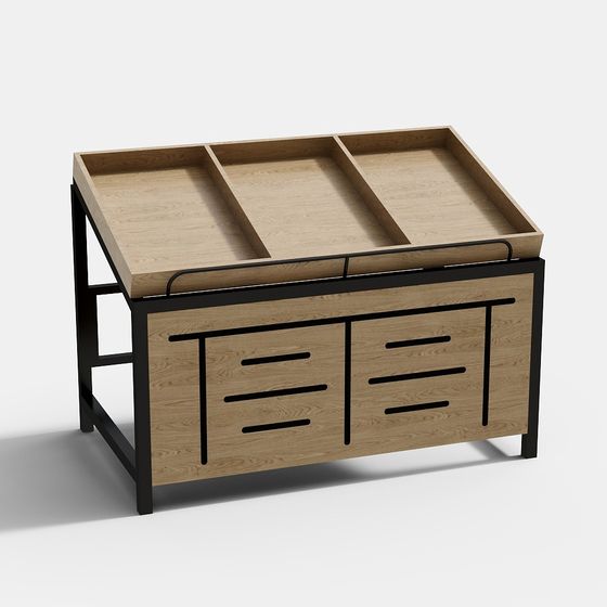 Industrial Style Storage Cabinet 3D model