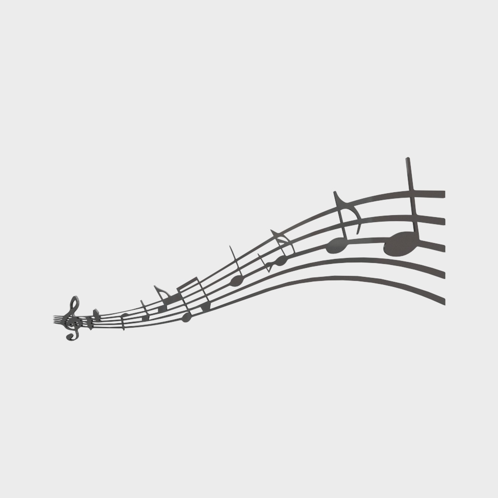 Elegantly Designed Low-Poly Musical 3D Model