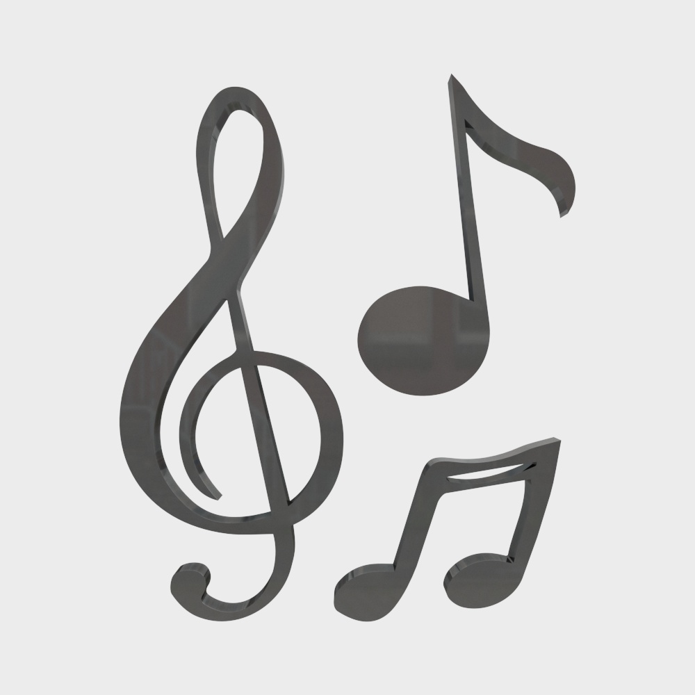 Musical Note 3D Model for Artistic Design