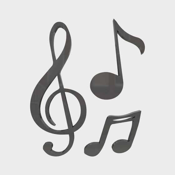 Musical Note 3D Model for Artistic Design