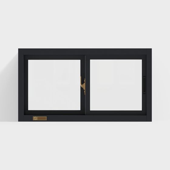 Stylish Low-Polygon Window 3D model