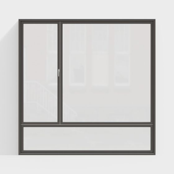 Low Polygon Window 3D model with Modern Design