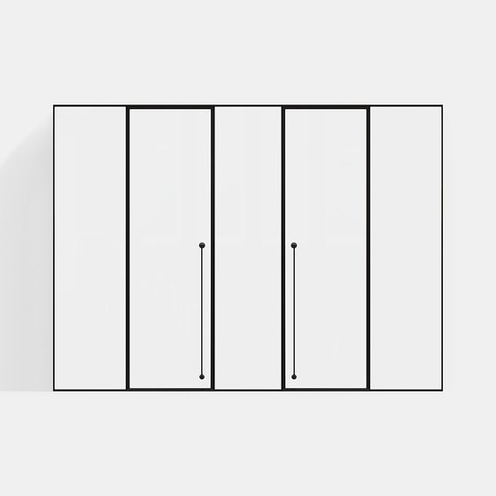 Elegant Glass Sliding Door 3D model