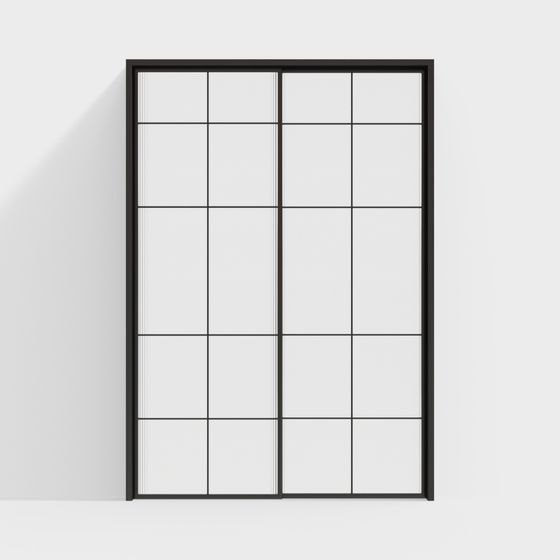 Industrial Style Sliding Door 3D model