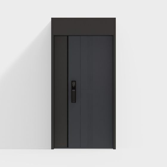 Elegant Low-Polygon Door 3D model Design