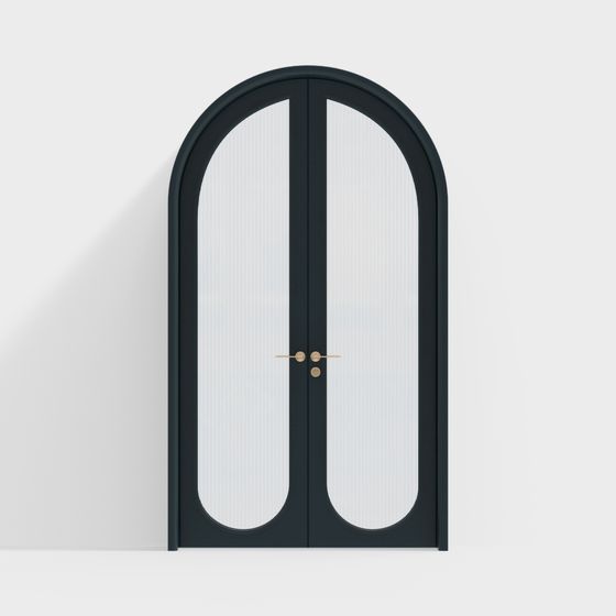 Stylish Arched Door 3D model for Modern Interiors
