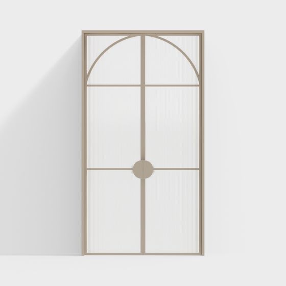 Elegant Arched Window Screen 3D model
