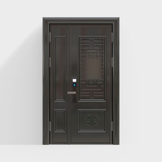 Elegant Low-Polygon 3D Model Door