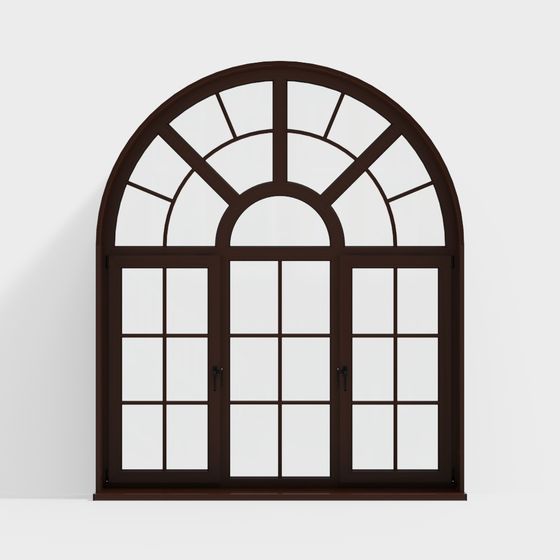 Elegant Arch Window 3D model for Creative Projects