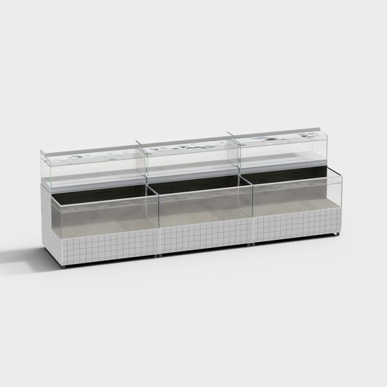 Minimalist Display Cabinet 3D model