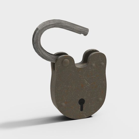 Rusty Padlock 3D model