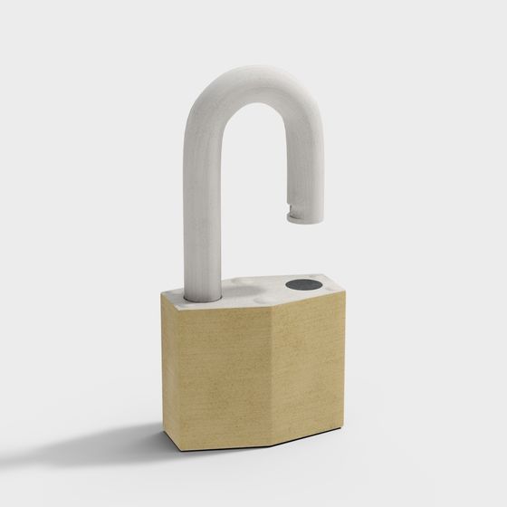 Stylish Padlock 3D Model for Creative Projects