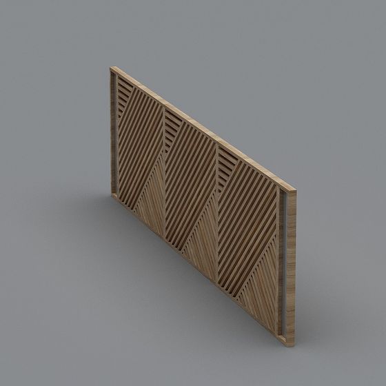 Lattice Panel Low-Poly 3D Model Design