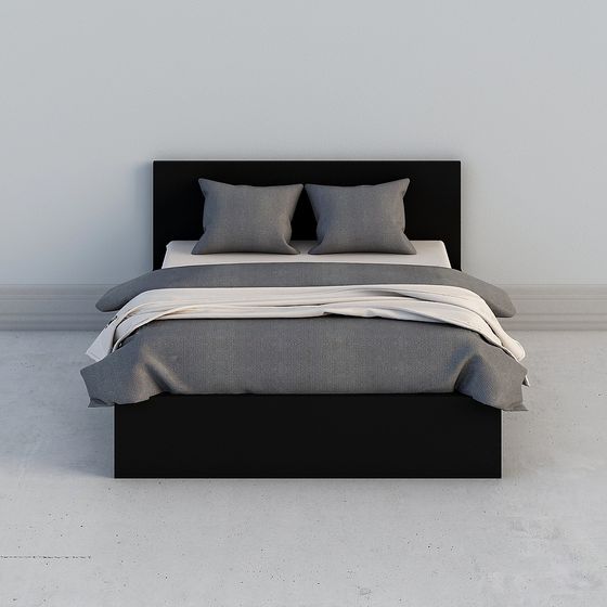 Minimalist Low-Poly Bed 3D model