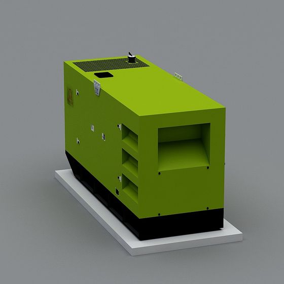 Vibrant Low Poly Green Generator 3D model