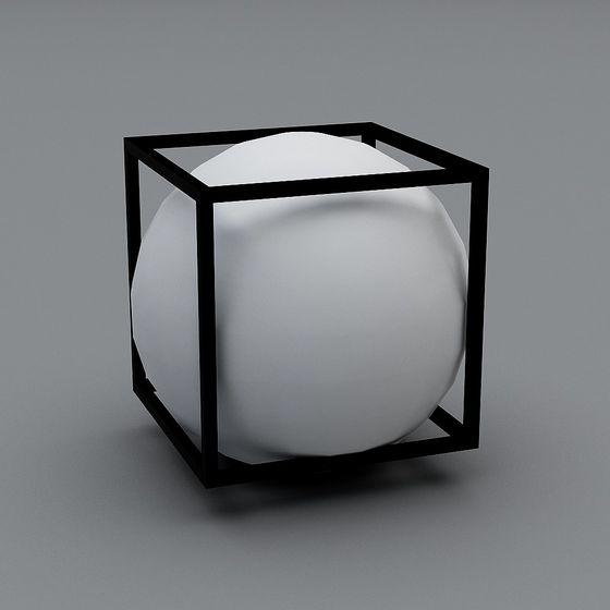 Elegant Cube and Sphere 3D model for Creative Projects