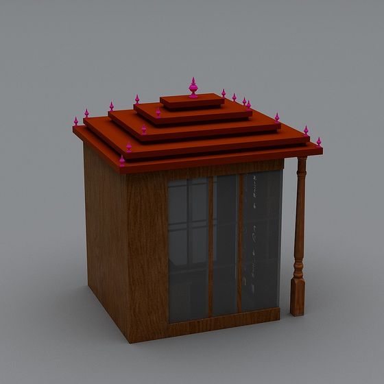 Mystical Eastern-Style Pavilion 3D Model