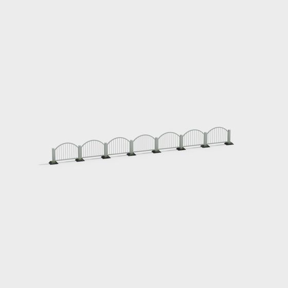 Arched Metal Fence 3D model for Creative Projects
