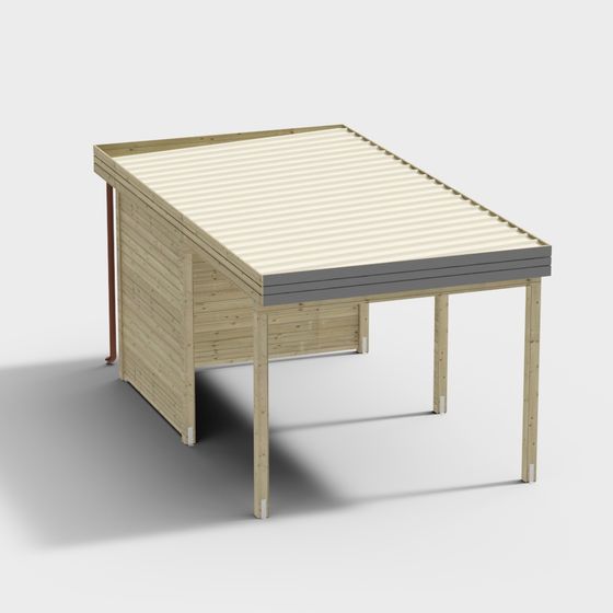 Charming Low-Poly Wooden Cabin 3D model