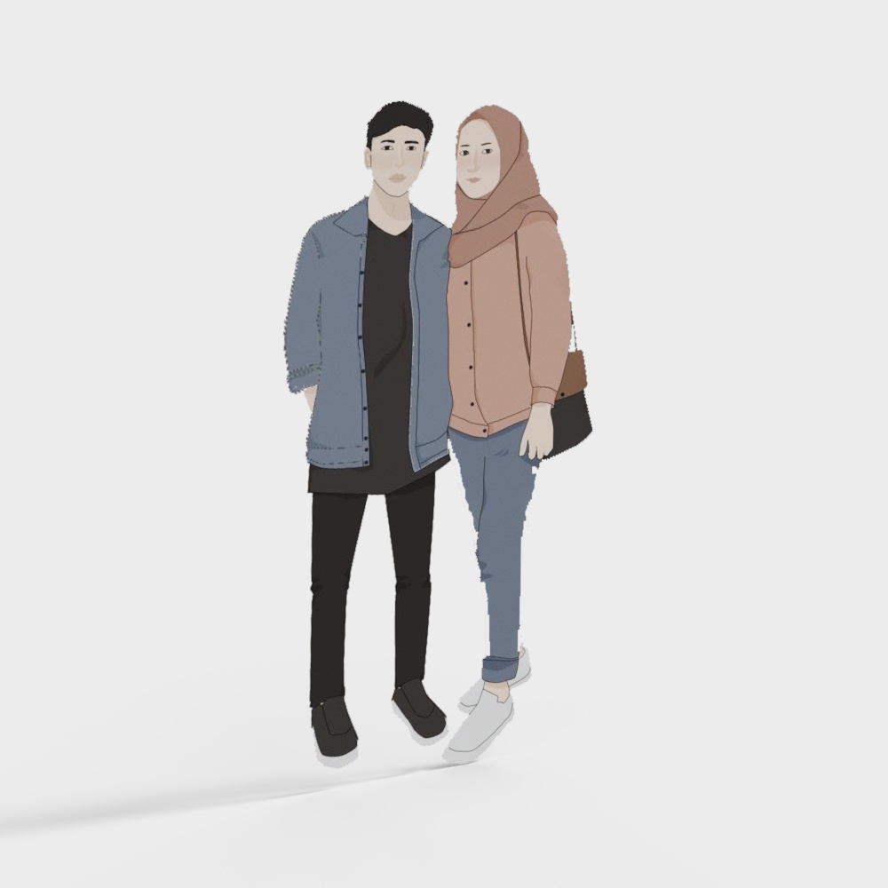 Urban Stroll 3D model for Modern Life