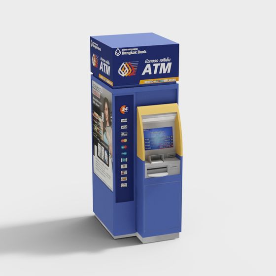 Bangkok Bank ATM 3D model