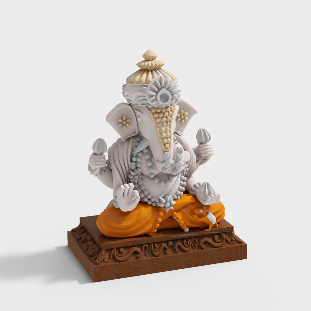 Ganesha Statue 3D model for Creative Projects
